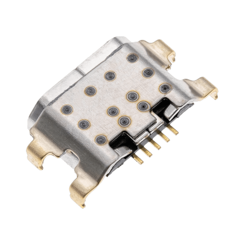 Replacement Charging port soldering required - 05 Pin - Micro B - 4 Anchor Points