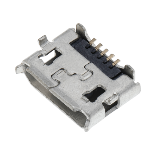 Replacement Charging port soldering required - 05 Pin - Micro B - 4 Anchor Points