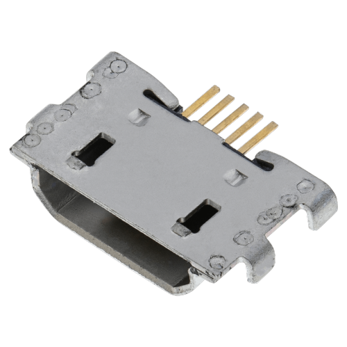 Replacement Charging port soldering required - 05 Pin - Micro B - 4 Anchor Points