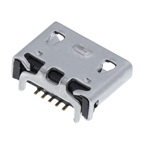 Replacement Charging port soldering required - 05 Pin - Micro B - 2 Anchor Points