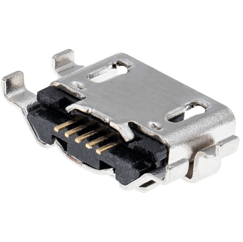 Replacement Charging port soldering required - 05 Pin - Micro B - 4 Anchor Points