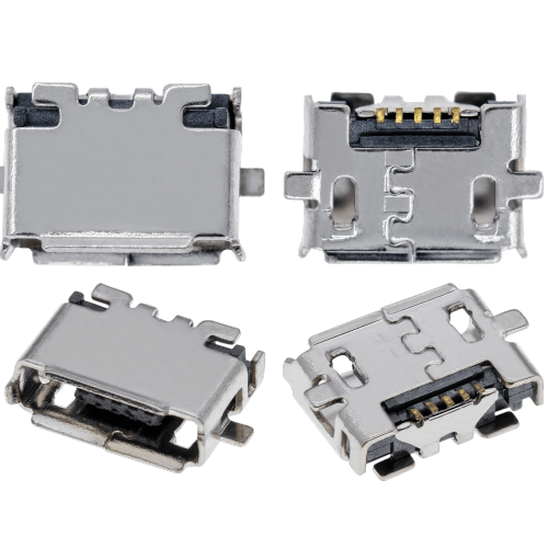 Replacement Charging port soldering required - 05 Pin - Micro A - 2 Anchor Points