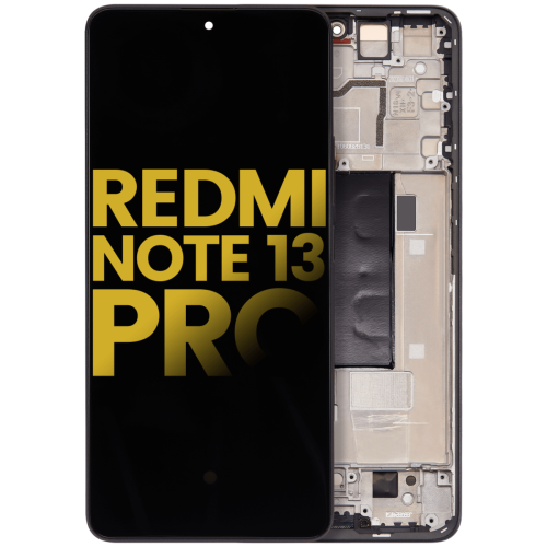 Refurbished - OLED Assembly With Frame Compatible For Xiaomi Redmi Note 13 Pro (Black)