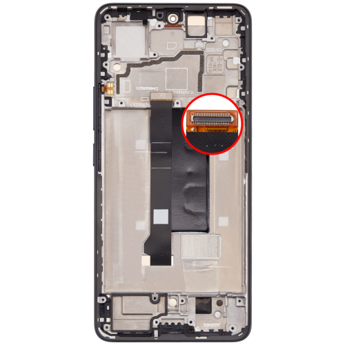 Refurbished - OLED Assembly With Frame Compatible For Xiaomi Redmi Note 13 Pro (Black)