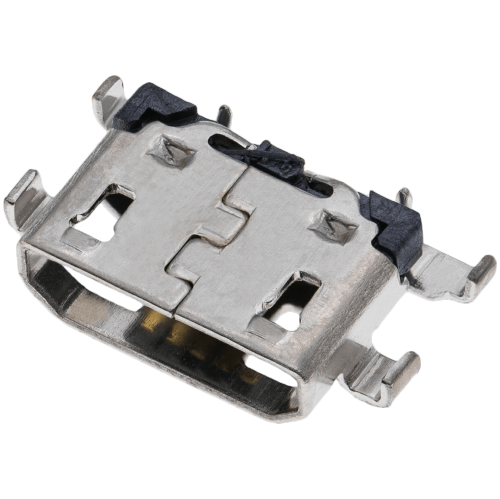 Replacement Charging port soldering required - 05 Pin - Micro B - 4 Anchor Points