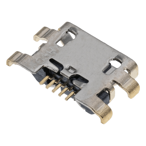 Replacement Charging port soldering required - 05 Pin - Micro B - 4 Anchor Points