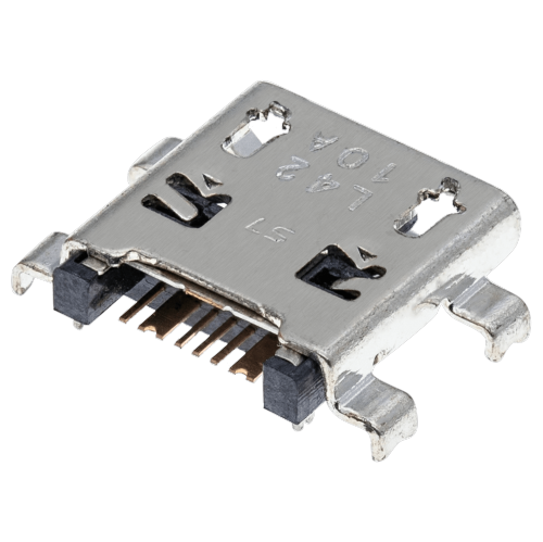 Replacement Charging port soldering required - 07 Pin - Micro B - 4 Anchor Points
