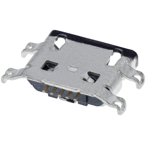 Replacement Charging port soldering required - 05 Pin - Micro B - 4 Anchor Points