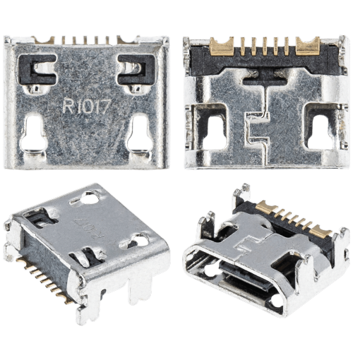 ESOURCE PARTS  Replacement Charging Port Soldering Required - 07 Pin - Micro B - 4 Anchor Points (C213)