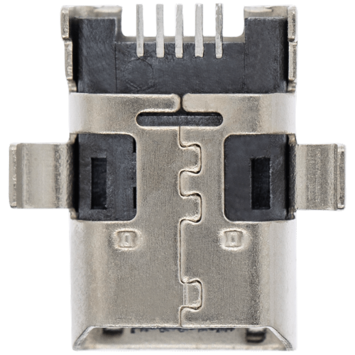 Replacement Charging port soldering required - 05 Pin - Micro B - 4 Anchor Points