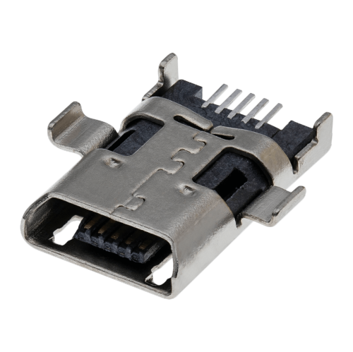 Replacement Charging port soldering required - 05 Pin - Micro B - 4 Anchor Points