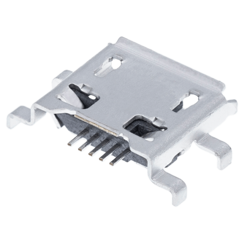Replacement Charging port soldering required - 05 Pin - Micro B - 4 Anchor Points