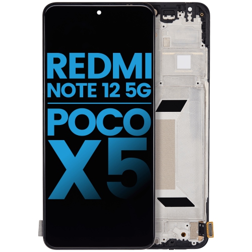 Replacement LCD Assembly With Frame Compatible For Xiaomi Redmi Note 12 5G / Poco X5 (All Colors)