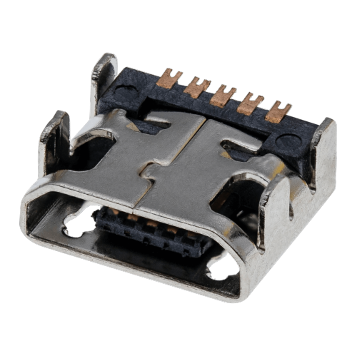 Soudure de remplacement de port de chargement requise - 05 broches - Micro B - 4 points d'ancrage