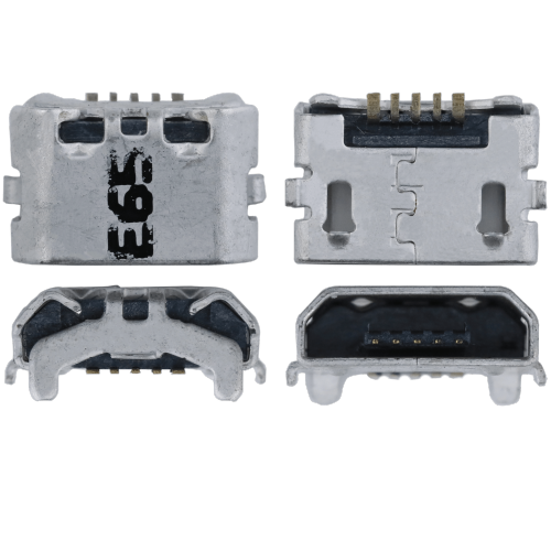 Replacement Charging port soldering required - 05 Pin - Micro B - 4 Anchor Points