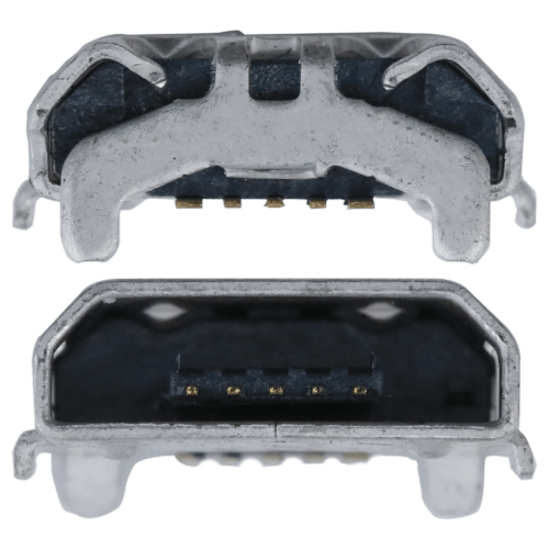 Replacement Charging port soldering required - 05 Pin - Micro B - 4 Anchor Points