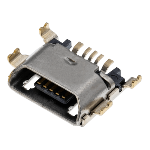 Replacement Charging port soldering required - 05 Pin - Micro B - 4 Anchor Points