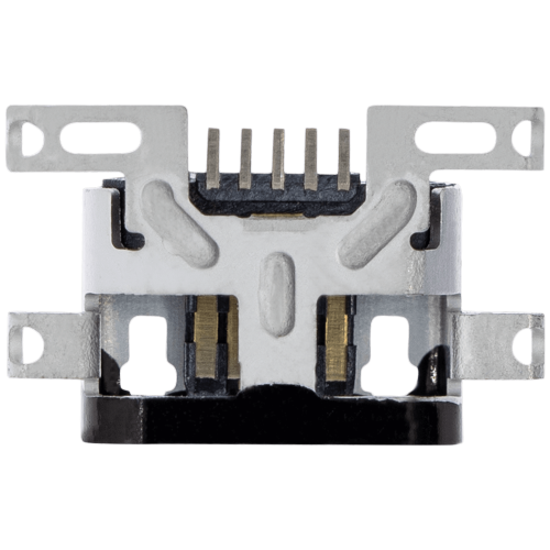 Replacement Charging port soldering required - 05 Pin - Micro B - 4 Anchor Points
