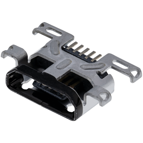 Replacement Charging port soldering required - 05 Pin - Micro B - 4 Anchor Points