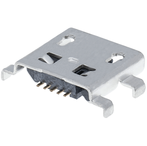 Replacement Charging port soldering required - 05 Pin - Micro B - 4 Anchor Points