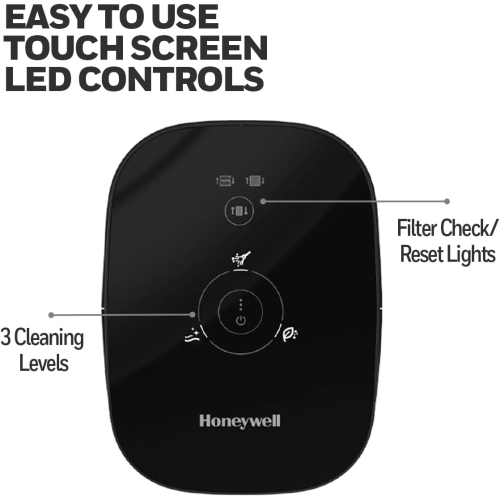 Honeywell HPA075BC True HEPA Air Purifier Medium Room,Allergen Remover, HEPA Filter,Capture 99.97% of Wildfire/Smoke,Dust,Pollen,Pet Dander,Reduce