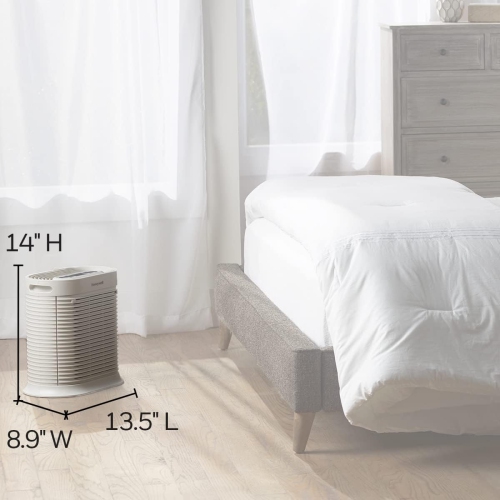 Honeywell HPA104C True HEPA Air Purifier Medium Room,Allergen Remover,Cleans Up To 750 Sq Ft in 1 Hour,Capture 99.97% of