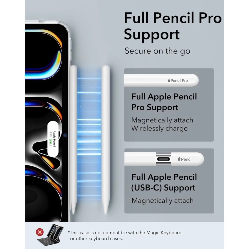 iPad Pro 13 Inch Case M4 - Thin & Lightweight | Shock & Drop Protection | Yellowing Resistant | Hard Back | Supports Pencil Pro/USB-C | Classic