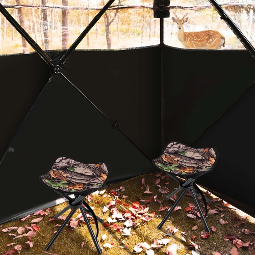 Costway 2 Pack Folding Hunting Stool Lightweight Foldable Outdoor Stool Seat