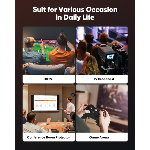 NIERBO 8K 60Hz 20FT/6M, 2.1 48Gbps HDMI Braided Cable-4K@120Hz 7680P, HDCP 2.2 & 2.3, HDR 10, eARC, Dynamic HDR, Compatible for Laptop, Monitor, Roku