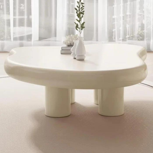LivinVeluris Modern Minimilistic Coffee Table - White