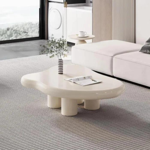 LivinVeluris Modern Minimilistic Coffee Table - White