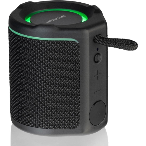 The Sharp Crystal Clear Series Portable Bluetooth Speaker-Black