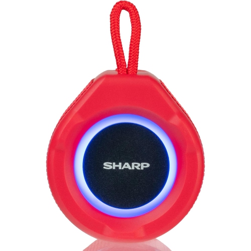 The Sharp Crystal Clear Series Portable Bluetooth Speaker-Red