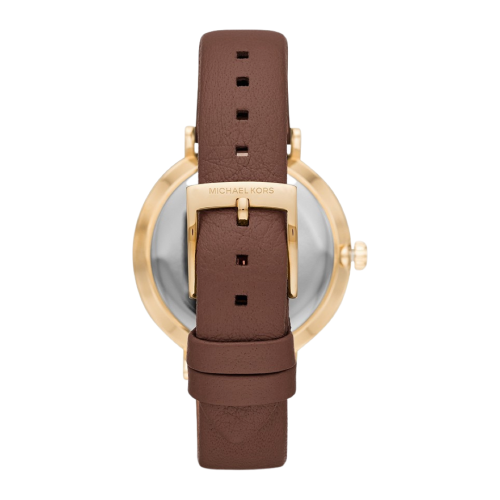 Michael Kors Three-Hand Brown Leather Women's Watch