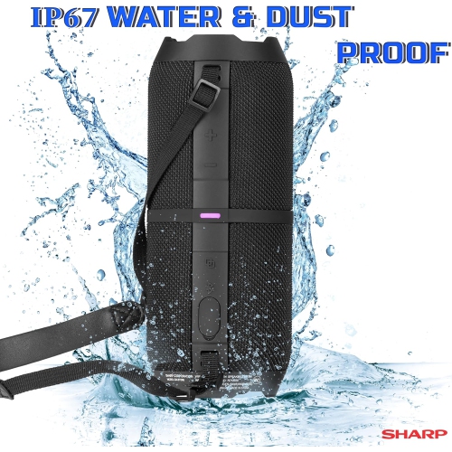 The Sharp Crystal Clear Series Bluetooth Speaker-Black