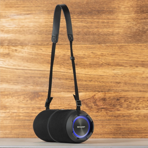 The Sharp Crystal Clear Series Bluetooth Speaker-Black