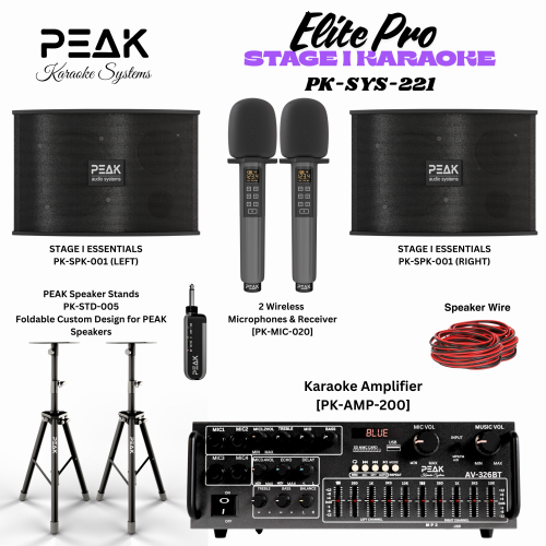 Système de karaoké ELITE PRO STAGE I DE PEAK - 1200&nbsp;W