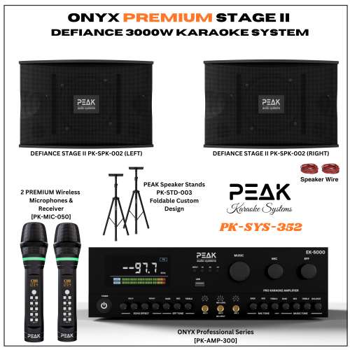 PEAK Karaoke ONYX Premium DEFIANCE STAGE II System - 3000W