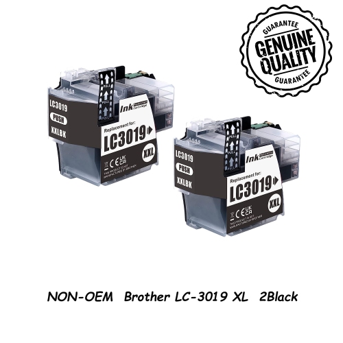 2 Black Replacement for Brother LC3019 Ink Cartridge Brother 3019 XXL Extra High Yield of LC-3017 - Brother Printer MFC-J5330DW MFC-J6530DW