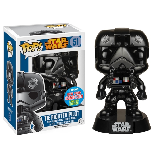 FUNKO  Pop Star Wars Vinyl Bobble-Head Tie Fighter Pilot #51 New York Comic Con Limited Edition Exclusive