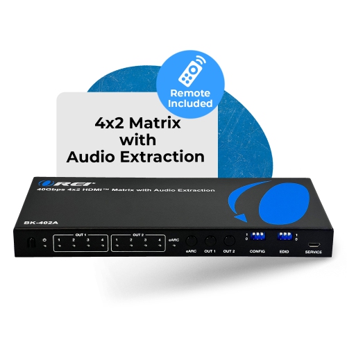 OREI 4x2 HDMI Matrix With Audio Extraction