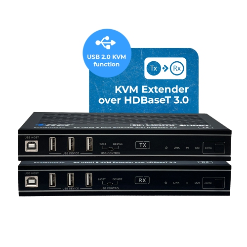 OREI 8K HDMI & KVM Extender Over HDBaseT 3.0 Up To 330 Feet