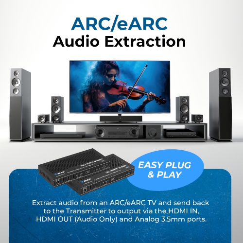 OREI 8K HDMI & KVM Extender Over HDBaseT 3.0 Up To 330 Feet