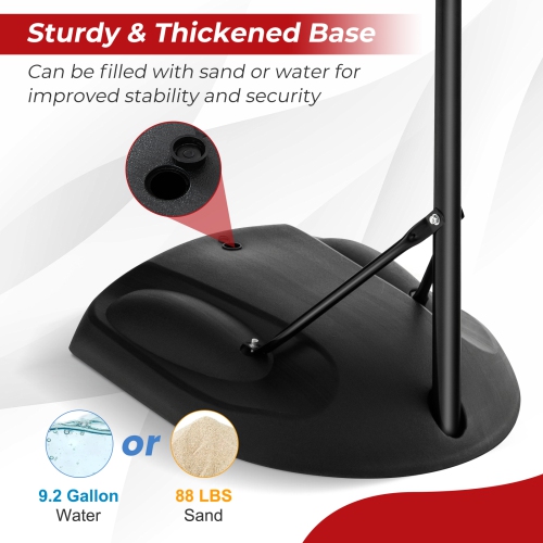 Système de basketball portatif réglable 5,5-7,5FT de Costway avec panneau incassable