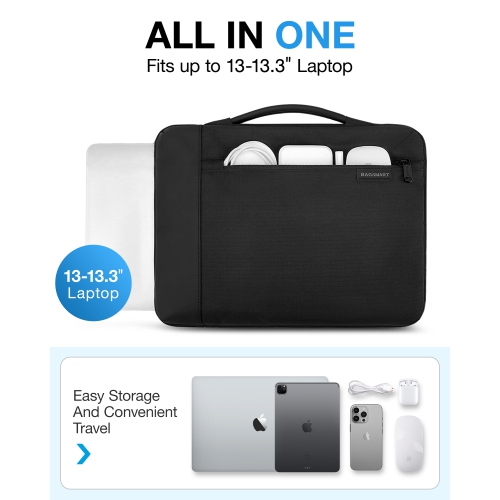 Bagsmart Hydrogen Laptop Briefcase-13.3Inch Black