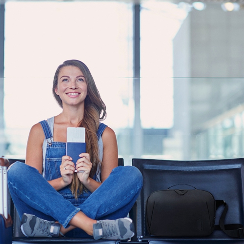 Bagsmart SLR DSLR Camera Sling Bag Purse Crossbody Bag Black