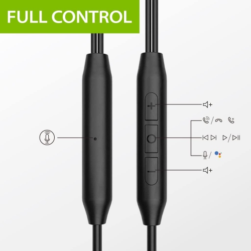 Avantree E171 - Sports Earbuds Wired with Microphone, Sweatproof Wrap Around Earphones with Over Ear Hook, in Ear Running Headphones for Workout