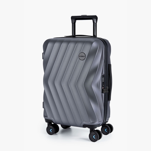 Bagsmart Globetrotter 21" Hardside Rolling Carry-on Stylish Suitcase Gray