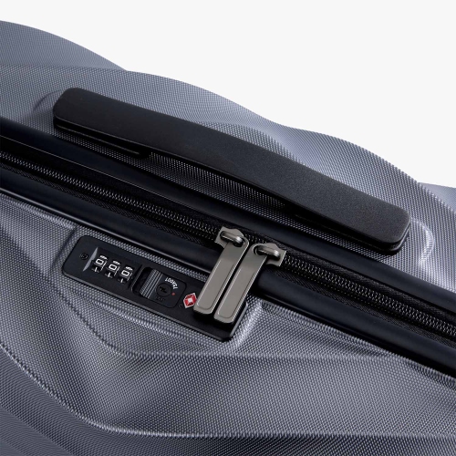 Bagsmart Globetrotter 21" Hardside Rolling Carry-on Stylish Suitcase Gray