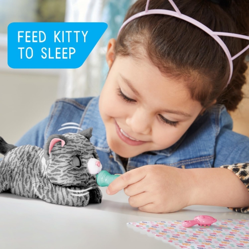 Animal interactif FurReal, nouveau-né Kitty, petit chat en peluche avec sons et mouvements
